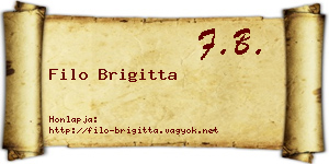 Filo Brigitta névjegykártya