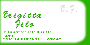 brigitta filo business card
